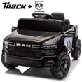 thumbnail image 1 of Track Seven 12V Ride on Car, Licensed Dodge RAM 3500 Ride On Truck with Remote Control, Rear Shock Suspension, LED Headlights, Low Battery Alarm, Bluetooth, Music, Ride on Toy for Kids Aged 3+, Black, 1 of 9