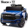 thumbnail image 1 of Track Seven 12V Ride on Car, Licensed Dodge RAM 3500 Ride On Truck with Remote Control, Rear Shock Suspension, LED Headlights, Low Battery Alarm, Bluetooth, Music, Ride on Toy for Kids Aged 3+, Blue, 1 of 9