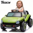 thumbnail image 1 of Track Seven 12V Ride on Car, Licensed Volkswagen Beetle Kids Electric Car with Remote Control, Bluetooth, USB, Rear Storage, LED Light, 2WD, Electric Ride on Toy Car for Kids Toddlers Aged 3+, Green, 1 of 9