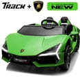 thumbnail image 1 of Track Seven 24V 2-Seater Ride on Car, Licensed Lamborghini Revuelto Electric Car with Remote Control, Music, LED Lights, Key Start, Spring Suspension, Max Speed 4.3mph, 24V Ride on Toy Car, Green, 1 of 10