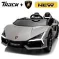 thumbnail image 1 of Track Seven 24V 2-Seater Ride on Car, Licensed Lamborghini Revuelto Electric Car with Remote Control, Music, LED Lights, Key Start, Spring Suspension, Max Speed 4.3mph, 24V Ride on Toy Car, Grey, 1 of 10