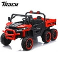 thumbnail image 1 of Track Seven 24V 2-Seater Ride on Dump Truck, 4WD 6-Wheel Kids Ride on Car w/Remote Control, Electric Dump Bed, Toy Shovel, Music, Max Speed 5 mph, 21" Large Seat, Ride on Toy for Kids Age 3+, Red, 1 of 8