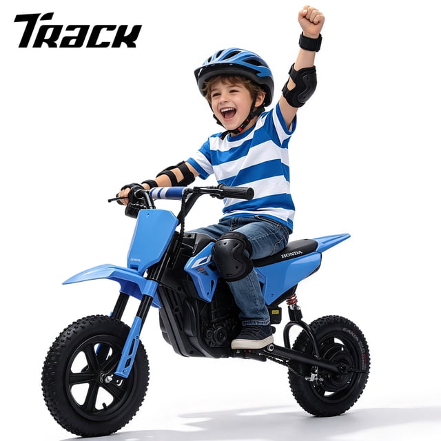 Track Seven 24V Electric Dirt Bike for Kids, Official Licensed Honda ...