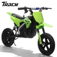 thumbnail image 1 of Track Seven 24V Electric Dirt Bike for Kids, Official Licensed Honda Electric Motorcycle, Up to 10 Mph, Twist-Grip Throttle, 12" Pneumatic Tires, Bluetooth, Music, 24V Motorcycle for Kids 6+, Green, 1 of 9