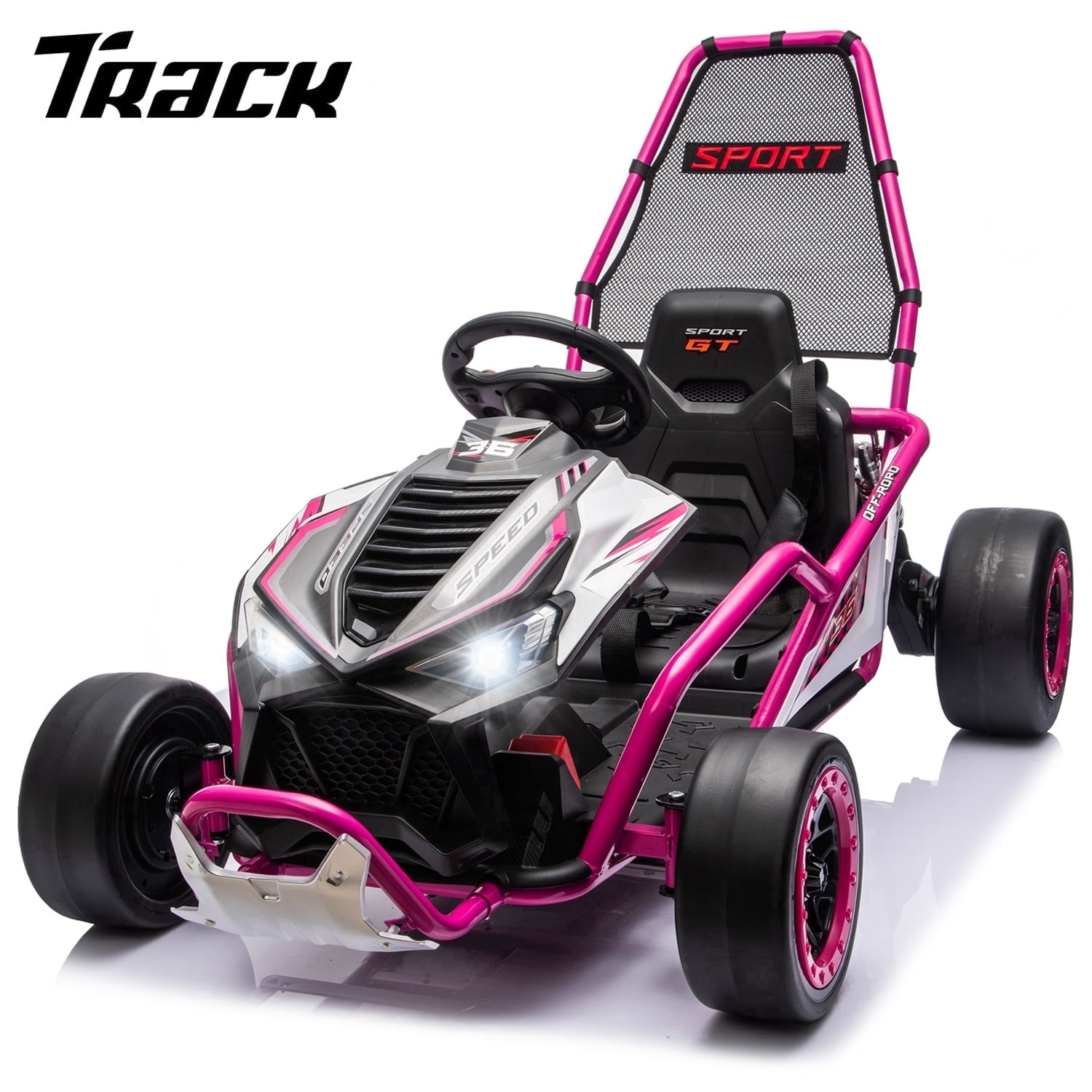 Track Seven 24V Electric Go Kart for Kids, Drift Kart with 400W Motors ...