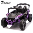 thumbnail image 1 of Track Seven 24V Kids Ride on Car, Electric UTV with Remote Control, Bluetooth, Music, 4-Wheel Suspension, Anti-Collision Bar, 14.6" Wide Single Seat, 24V Ride on Toy Car for Boys Girls Age 3+, Purple, 1 of 8