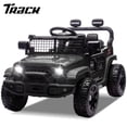 thumbnail image 1 of Track Seven 24V Kids Ride on Truck, 2WD Electric Car with Remote Control, Four-Wheel Suspension, Power Display, Bluetooth, MP3 Player, LED Lights, Kids Ride on Toy Car for Boys Girls Aged 3+, Black, 1 of 9