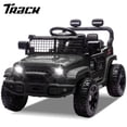 thumbnail image 1 of Track Seven 24V Kids Ride on Truck,  2WD Electric Car with Remote Control, Four-Wheel Suspension, Power Display, Bluetooth, MP3 Player, LED Lights, Kids Ride on Toy Car for Boys Girls Aged 3+, Black, 1 of 9