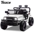 thumbnail image 1 of Track Seven 24V Kids Ride on Truck,  2WD Electric Car with Remote Control, Four-Wheel Suspension, Power Display, Bluetooth, MP3 Player, LED Lights, Kids Ride on Toy Car for Boys Girls Aged 3+, White, 1 of 9