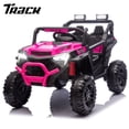 thumbnail image 1 of Track Seven 24V Ride on Car, 2WD Electric Off-Road UTV Truck w/ 400W Motors, Remote Control, Large Seat, Bluetooth, Lights, Power Display, Portable Handle, Electric Car for Boys Girls Aged 3+, Pink, 1 of 7