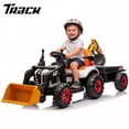 thumbnail image 1 of Track Seven 24V Ride on Excavator, 4-in-1 Construction Tractor with 180° Swivel Seat, Detachable Wagon, Manual Backhoe Lever, Remote Control, Music, 24V Ride on Toy Car for Boys Girls Aged 3+, Orange, 1 of 6