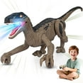 thumbnail image 1 of Track Seven Dinosaur Toys for Kids 3-5, 5-7, 8-12, 2.4GHz Remote Control Dinosaur with Walking, Realistic Sounds, Demo Mode, Rechargeable Jurassic Toys for Birthdays, Parties, Children’s Day, Brown, 1 of 10