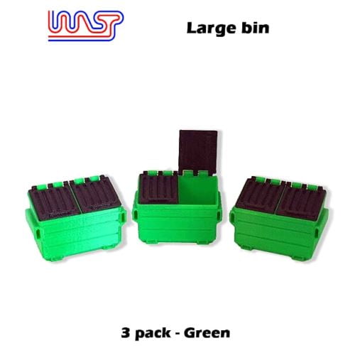 Track Side Scenery Slot Car Displays 3 x Green Bins 1:32 Scale New WASP