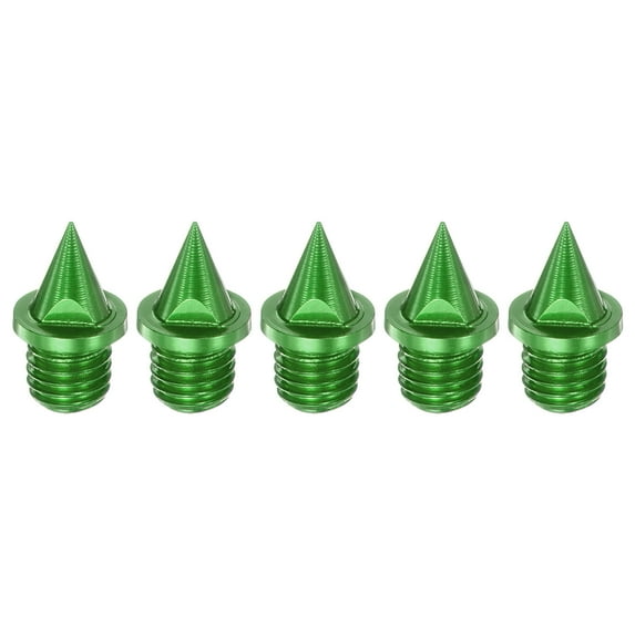 Track Spikes 1/4 Inch Carbon Steel Lightweight for Sprint Track Shoes, Green, 5 Pieces