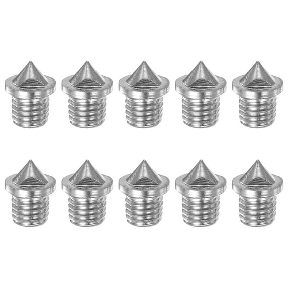 Track Spikes 1/8 Inch Alloy Steel Lightweight for Track Shoes, Silver Tone, 10 Pieces