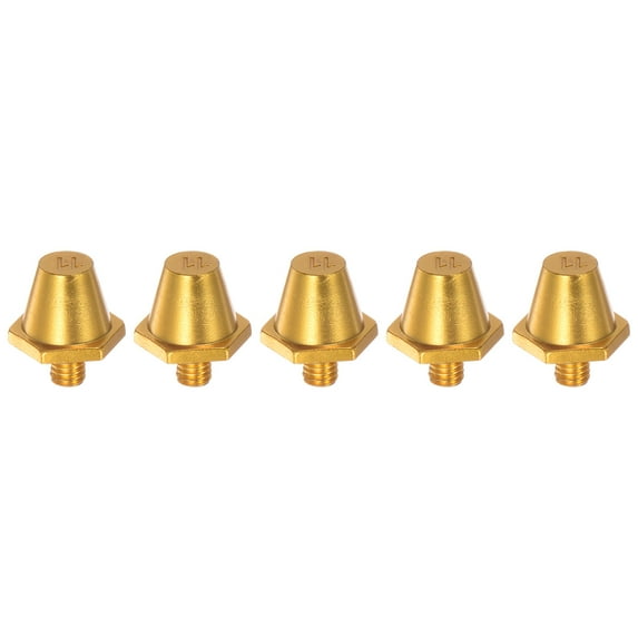 Track Spikes 11mm Aluminum Lightweight for Soccer Shoes, Golden, 5 Pieces
