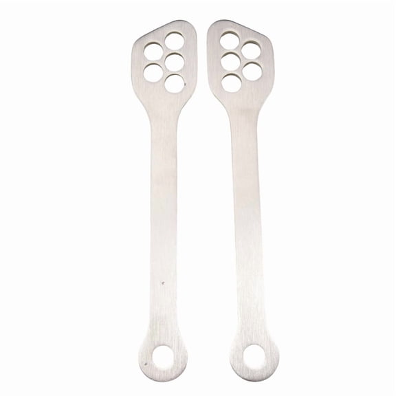 Track/Street Rear Lowering Links, 1 Set (2 Links) 5mm Brushed Stainless, No Swingarm Modification Needed -