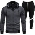 thumbnail image 1 of Track Suit For Men Sweatsuits Sets, Mens Tracksuit 2 Piece Hoodie Adult Tracksuits Sweatsuit with Pockets Athletic Jogging Suits (XXL,Dark Gray), 1 of 2