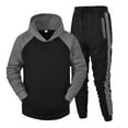 Track Suits Dark Gray Fashion, Splicing Men's Suits Mens Sweat Suits XL