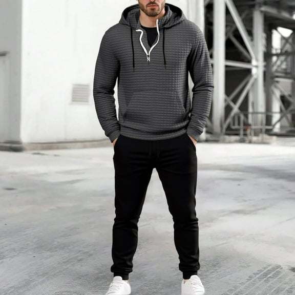 Track Suits For Men 2 Piece Athletic Sweatsuit Full Zip Jogging Long Sleeve Casual Sports Outfits Track Suit for Jogging or Warm Up