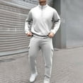 thumbnail image 1 of Track Suits for Men 2 Piece Set Casual Athletic Sweatsuit Quarter Zipper Pullover Long Sleeve Running Sport Outfits Casual Running Jogging Sport Suit Sets, 1 of 8