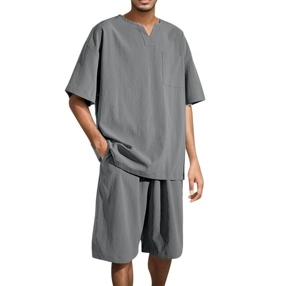 Track Suits Mens,Casual Leisure Suit Wind Plus Size Loose Ice Silk Sports Suit Home Clothes Two Piece Suit,Men Sweatsuits Sets,4XL