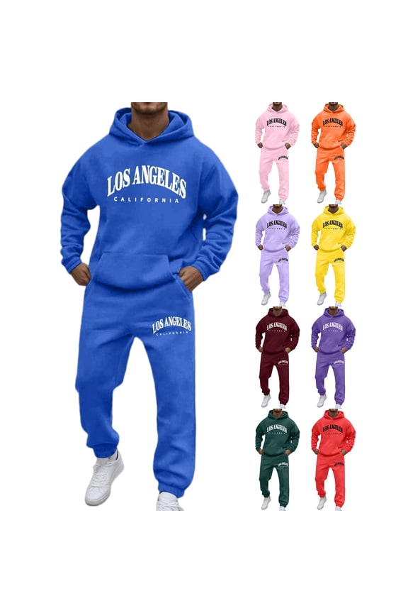 Track Suits for Men Set Hoodies and Joggers Set Sweatshirt and Sweatpant Casual Outfits with Pockets