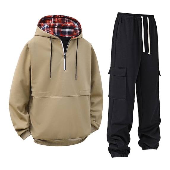 Track Suits for Men Set Winter Fall Pullover Tops and Joggers Elastic Waist Running Activewear Outfits, 3XL
