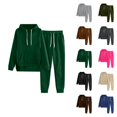 thumbnail image 1 of Track Suits for Women Set Basic Plain Hoodie and Jogger Sweatpants 2 Piece Matching Sweatsuit Travel Lounge Set, 1 of 1