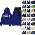 thumbnail image 1 of Track Suits for Women Set Brooklyn New York Hoodie and Jogger Sweatpants 2 Piece Matching Sweatsuit Lounge Set, 1 of 1