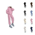 thumbnail image 1 of Track Suits for Women Set Fall Winter Basic Hoodie and Jogger Sweatpants 2 Piece Matching Sweatsuit Lounge Set, 1 of 1