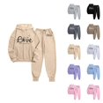 thumbnail image 1 of Track Suits for Women Set Fall Winter Graphic Hoodie and Jogger Sweatpants 2 Piece Matching Sweatsuit Lounge Set, 1 of 1