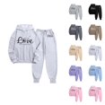 thumbnail image 1 of Track Suits for Women Set Fall Winter Graphic Hoodie and Jogger Sweatpants 2 Piece Matching Sweatsuit Lounge Set, 1 of 1