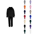 thumbnail image 1 of Track Suits for Women Set Lined Warm Plain Hoodie and Jogger Sweatpants 2 Piece Matching Sweatsuit Lounge Set, 1 of 1