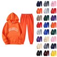 thumbnail image 1 of Track Suits for Women Set Los Angeles Graphic Hoodie and Jogger Sweatpants 2 Piece Matching Sweatsuit Lounge Set, 1 of 1