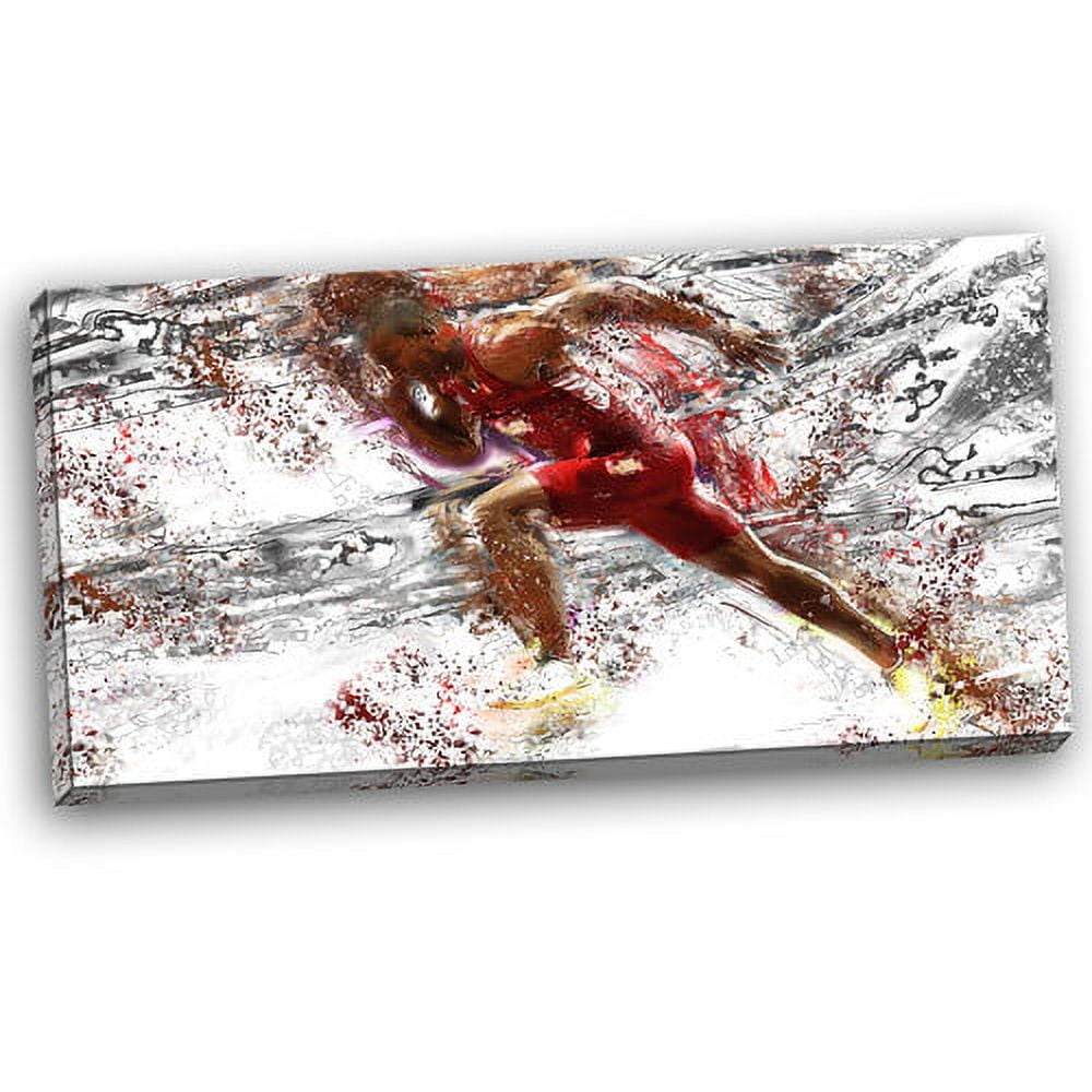 digital art pt2536-32-16 track team sprinting-large sport canvas art print, 32x16