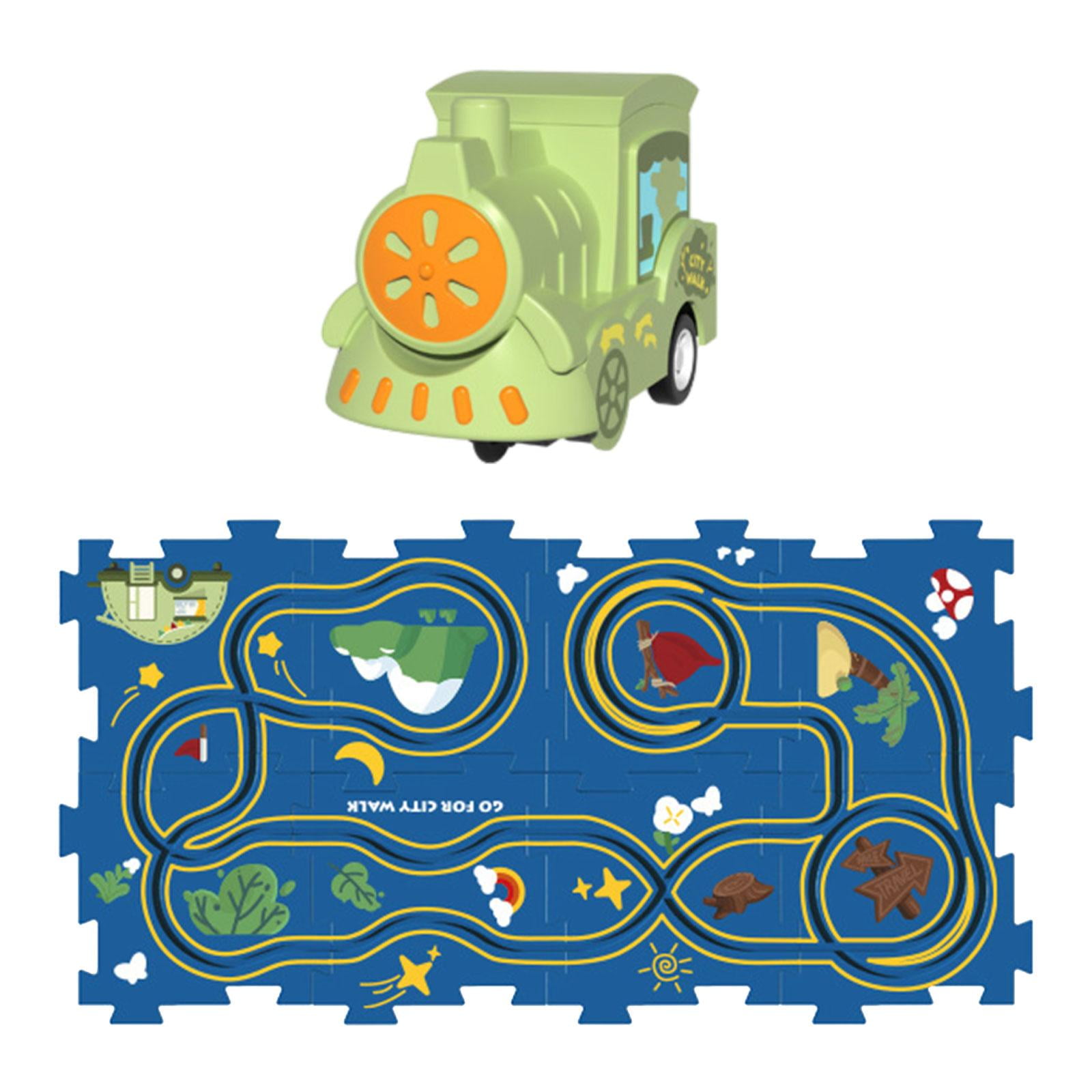 Track Toy Vehicle Learning Toys Train Track Puzzle Board for Boys Kids