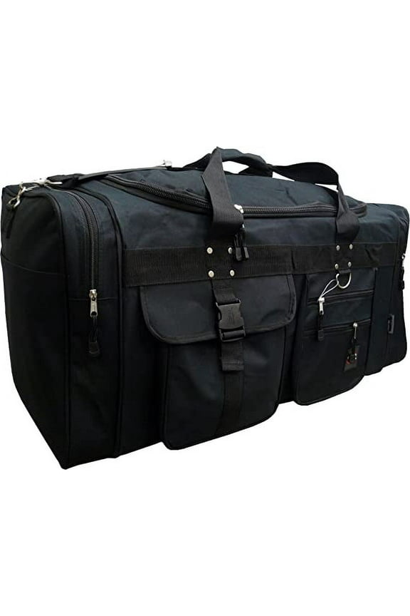 USA by Triple Gear Heavy Duty 19" Sport and Travel Duffle Bag (Black)