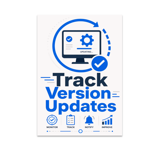 Track Version Updates - Modern Minimalist Decor - 13x19 Poster Print