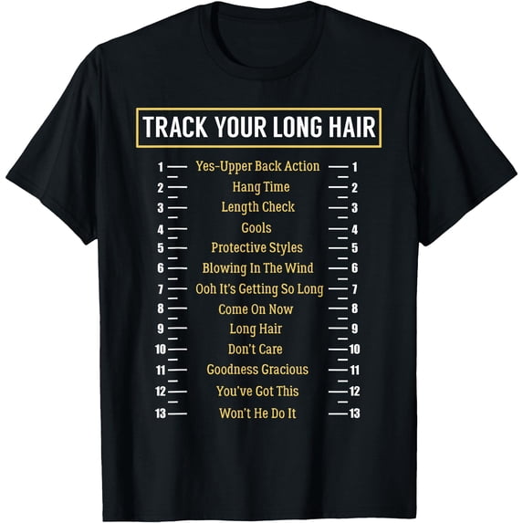 Track Your Long Hair – Length Growth Tracker Design T-Shirt - Walmart.com