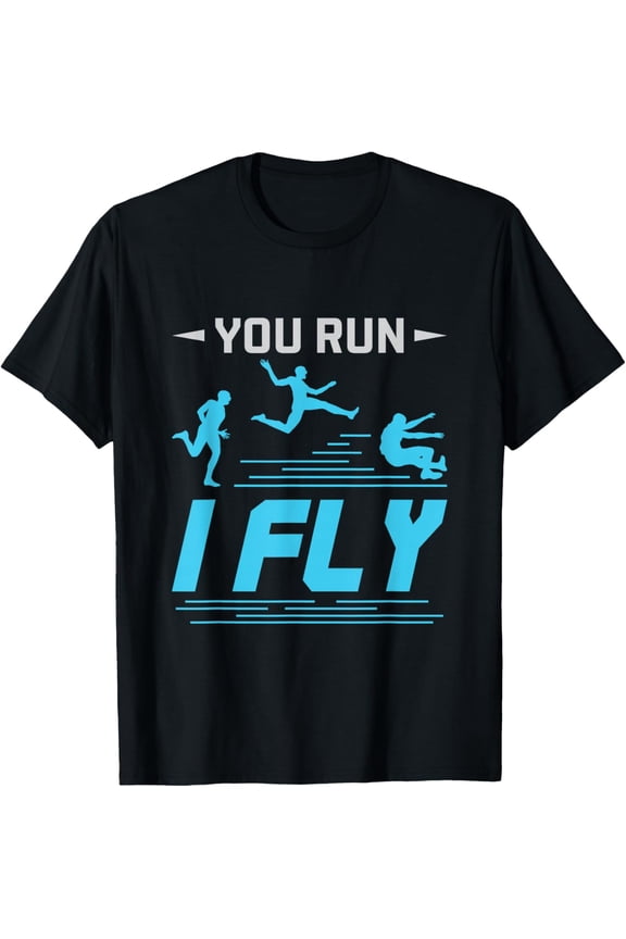 Track and Field Long Jump Athlete Cool Saying Mens T-Shirt