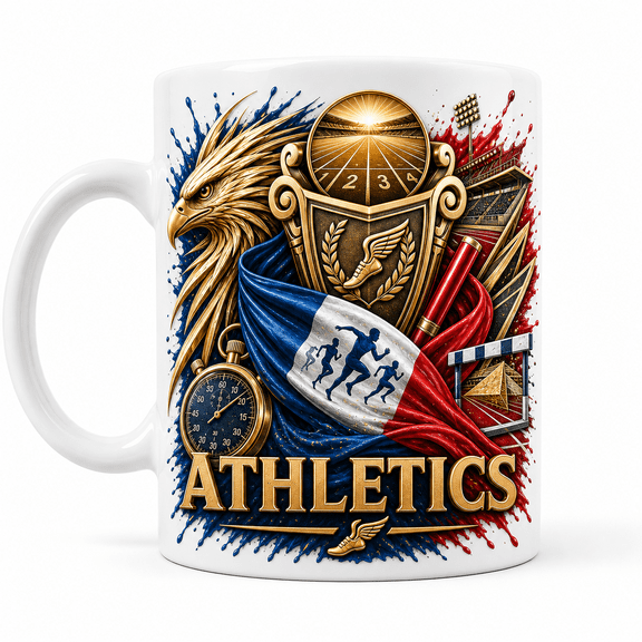 Track and Field Mug Athletic Stadium Design Gift for Runners, Coaches, and Fans