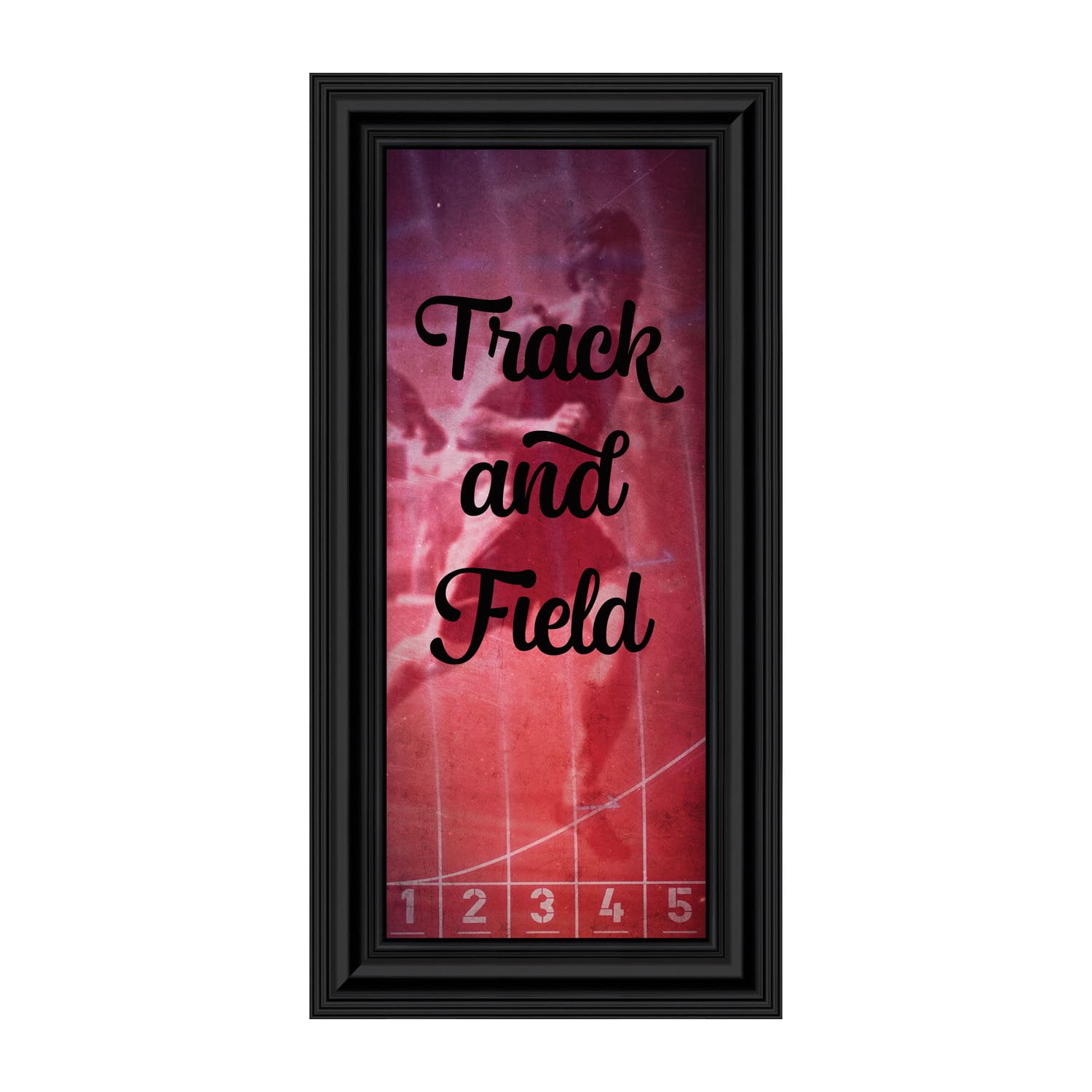 Track and Field, Runners Wall Art, Coach or Athlete Picture Frame, 6x12 7409