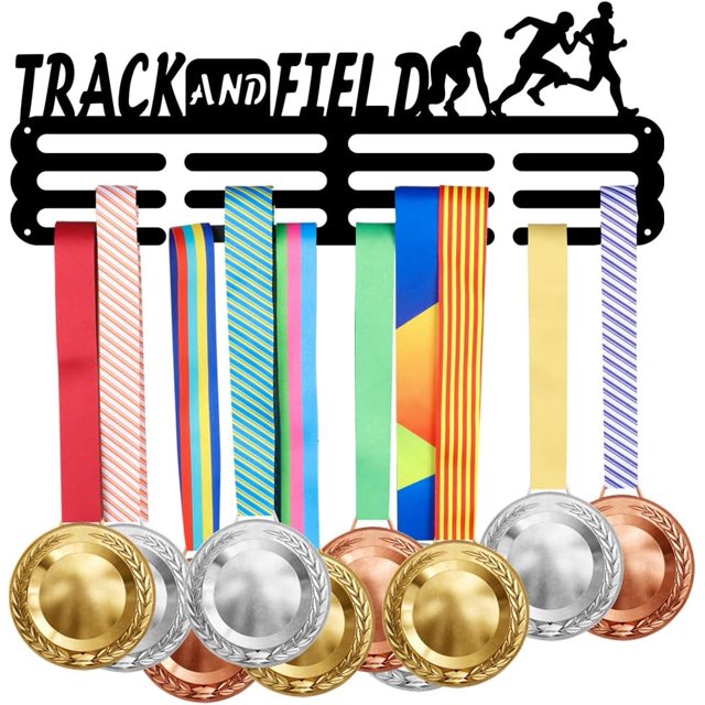 Track and Field Running Medal Holder Display Running Trophy Hanger Rack