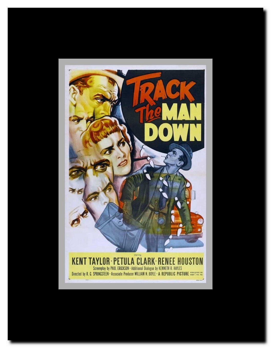 Track the Man Down Framed Movie Poster