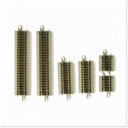 "TrackMaster FlexRail: Snap-Fit N Scale Straight Track Set - Nickel Silver Rail with Grey Roadbed - 8 Pieces of 4.50", 2.25" and 1.125" Sections per Card"