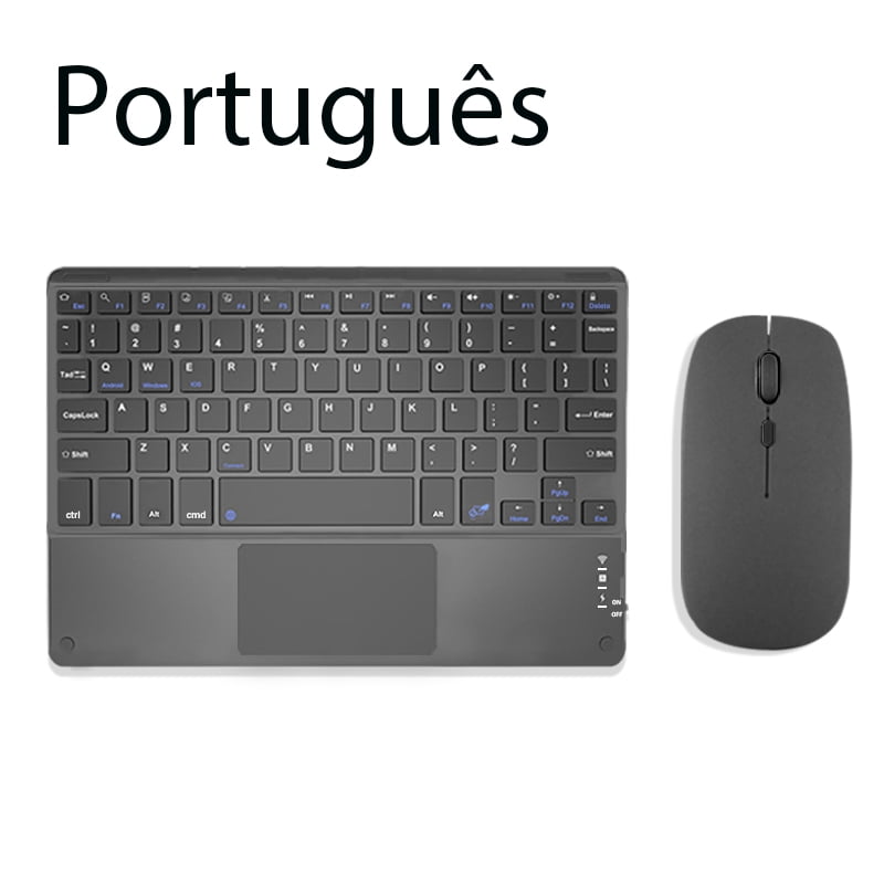 TrackPad Bluetooth Keyboard With Mouse For IOS Android Windows Wireless ...