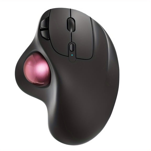 Trackball Mouse with Rechargeable Wireless Ergonomic Design, 3 Device Control