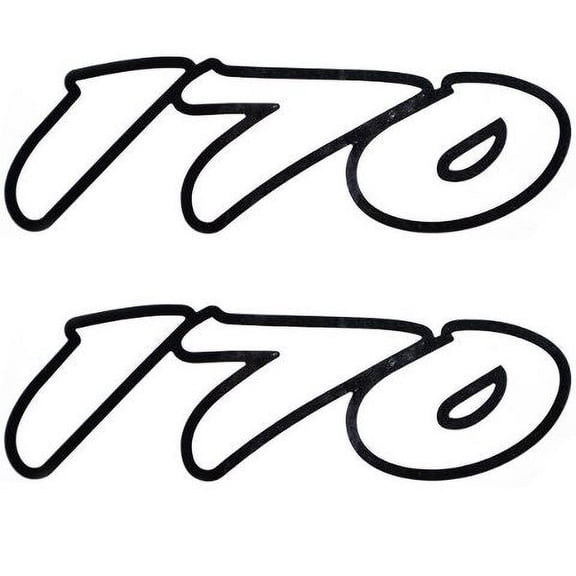 Tracker Boat Emblem Decal Stickers | 170 White Black (Pair)