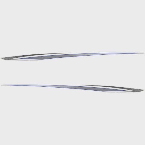 Tracker Boat Graphic Hull Decal 167470 | Sticker Blue Black (Set of 2)